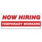 Signmission Now Hiring Temporary Workers Banner Apply Inside Accepting Application Single Sided B-30314 - alternate 1